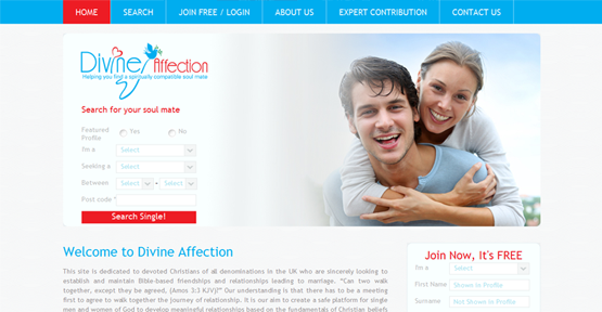 Web Design Services for Divine Affection