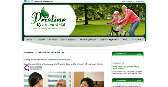 Hosting for Pristine Recruitment