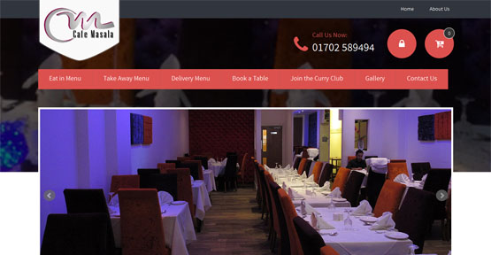 Web Design Service for Cafe Masala UK